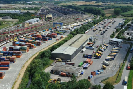 Le terminal multimodal de Bettembourg, l'une des plateformes centrales de la logistique luxembourgeoise. (Photo: CFL)