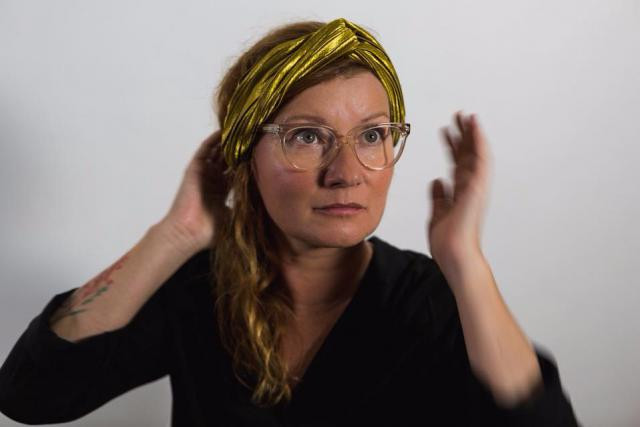Karolina Markiewicz explique «Sublimation», projet de VR sélectionné à la Mostra de Venise. (Photo: Markiewicz-Piron)