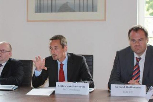 De g. à d., Marco Houwen (LuxCloud), Gilles Vanderweyen (PwC Luxembourg) et Gérard Hoffmann (Fedil ICT)) (Photo: SY)