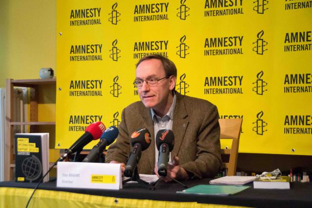 Stan Brabant a présenté ce mardi le rapport annuel 2015/2016 de la maison mère d'Amnesty International Luxembourg. (Photo: Sam van Maris)