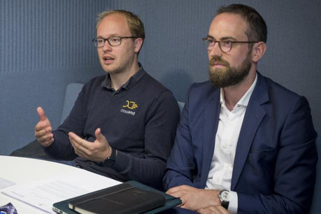 Oliver Schimek, CEO de Crosslend, et Alex Lawrence, directeur général de Crosslend Luxembourg. (Photo: Maison Moderne)