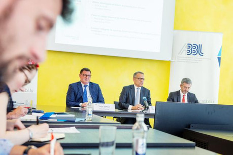 Pour sa première présentation des résultats annuels en tant que président de l’ABBL, Guy Hoffmann a martelé la nécessité de «changements» dans le secteur bancaire. (Photo: Lala La Photo)