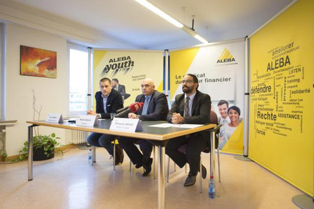Pour sa campagne des élections sociales 2019, l’Aleba mise sur des mesures «réalistes» qui se veulent «proches des attentes des salariés de la Place». (Photo: Anthony Dehez / archives)