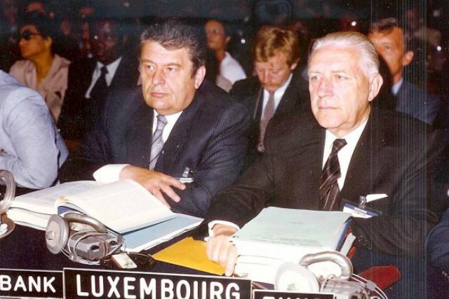 Ernest Mühlen, en 1980, à côté du Premier ministre de l'époque, Pierre Werner. (Photo: DR)