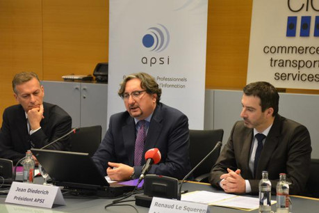 Jean Diederich, le président de l’Apsi, ici entre Marc Payal (vice-président) et Renaud Le Squeren (administrateur), plaide pour la mise en place d’une véritable infrastructure de Place qui implique tous les acteurs ICT. (Photo: Apsi)