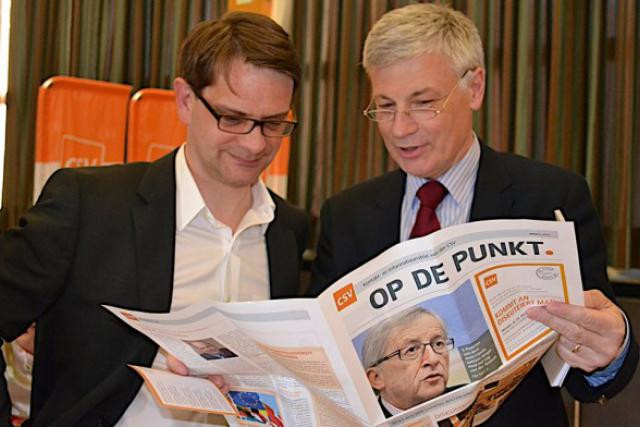 Lauent Zeimet et Claude Wiseler, deux hommes pour succéder aux fonctions de Jean-Claude Juncker à la Chambre. (Photo: CSV)