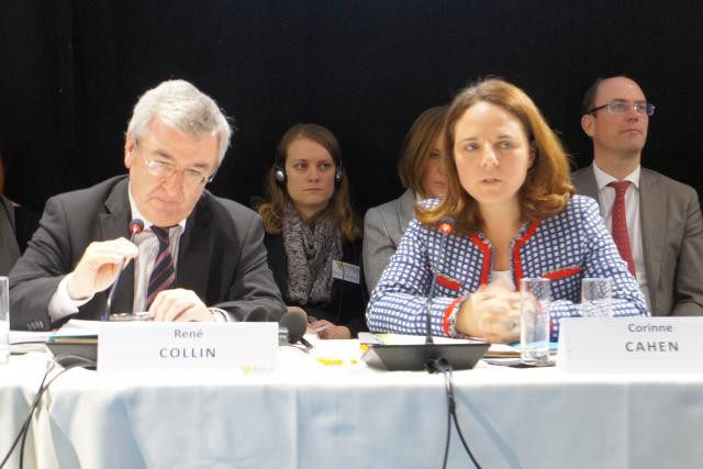 René Collin a cédé le témoin de la présidence à Corinne Cahen. (Photo: DR)