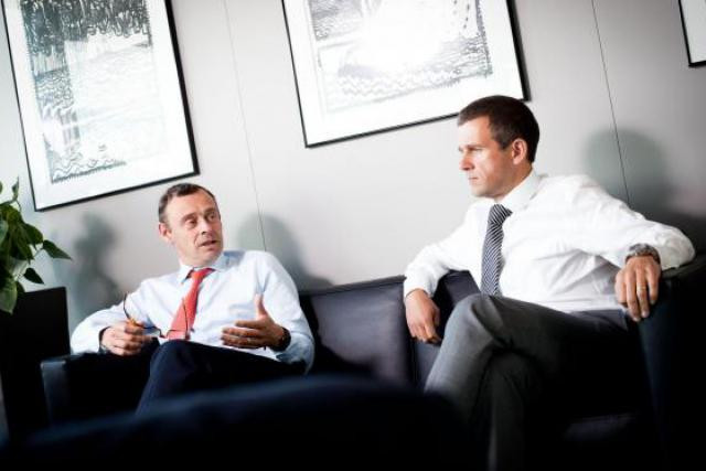 Patrick Keusters et Geert De Bruyne (Banque Degroof Luxembourg) (Photo : Jessica Theis)