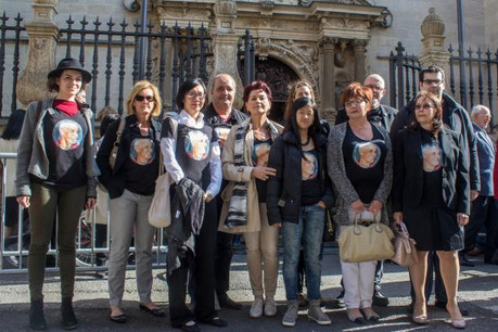 Le comité de soutien de Chani était au Te Deum organisé dans le cadre de la Fête nationale ce mardi. (Photo: Comité de soutien pour Chani)