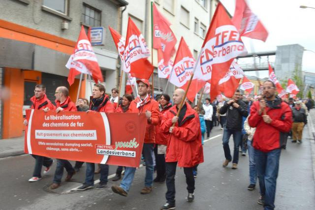 La manifestation unitaire n’a jamais été le mot d’ordre des syndicats luxembourgeois. Plusieurs, dont l’OGBL, ont abandonné le traditionnel cortège pour une célébration plus festive.  (Photo:  Landesverband / archives)