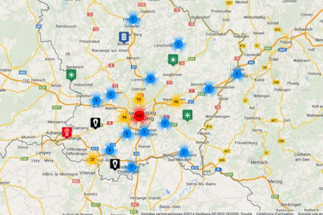 Le carte interractive des start-up et de leurs partenaires comporte quelque 300 références. (Visuel: Silicon Luxembourg)