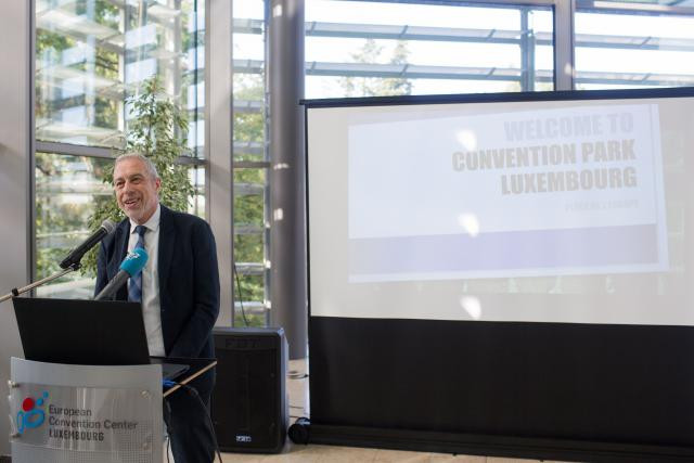 Patrick Hoffnung, directeur de l’ECCL et président du Cluster Mice, a présenté mercredi le nouveau concept du Convention park Luxembourg. (Photo: Matic Zorman)