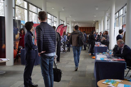 Le forum de recrutement a attiré pas moins de 350 curieux. (Photo: HEC Alumni Luxembourg)