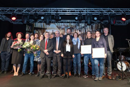 Les lauréats du 13e Lëtzebuerger Buchpräis. (Photo: Administration communale de Walferdange)