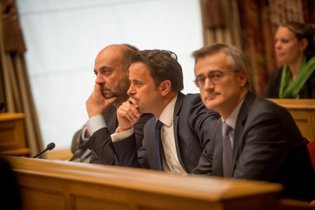 Étienne Schneider, Xavier Bettel, Félix Braz et les délégations de leurs partis respectifs ont entamé les négociations en vue de définir une nouvelle coalition. (Photo: Christophe Olinger /archives)