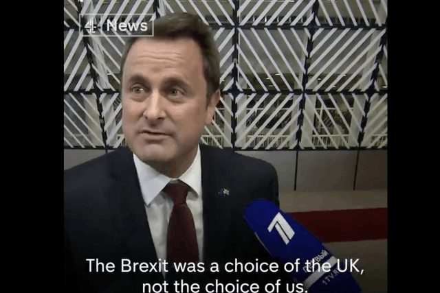 Xavier Bettel: «Le Brexit était le choix du Royaume-Uni, pas le nôtre.» Une déclaration qui a fait le tour de la presse britannique. (Photo: Capture d'écran / 4 News)