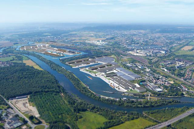L’Europort Thionville-Illange, plate-forme logistique et industrielle multimodale, possède 100 hectares de foncier disponibles, sur une surface totale de 200 hectares. (Photo: Europort)