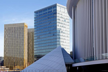 Le Kirchberg, l'un des quartiers phares, avec le centre-ville pour les transactions immobilières en 2013. (Photo: Olivier Minaire / archives)