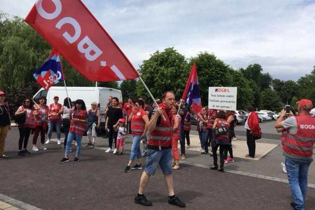 L’OGBL a obtenu un accord jeudi à Bertrange, mais la grève continue sur les sites de Bettembourg vendredi et Pétange lundi. (Photo: OGBL)