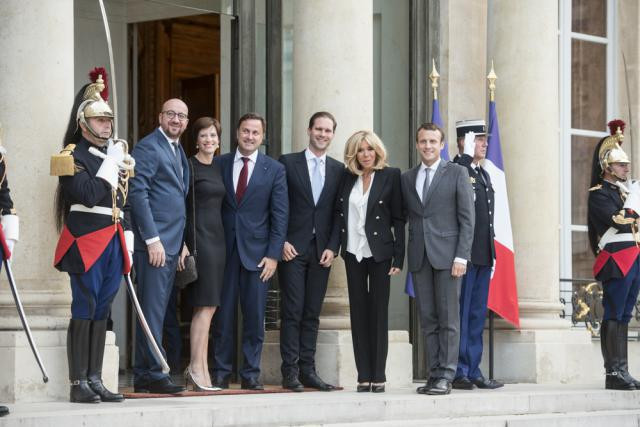 Après s’être réunis le 20 juillet à Paris, Charles Michel, Xavier Bettel et Emmanuel Macron se reverront au Luxembourg le 29 août. (Photo: Anthony Dehez)