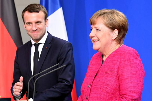 Le tandem Macron-Merkel était visiblement sur la même longueur d’onde ce mardi. (Photo: Licence C. C.)