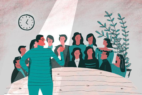 La prise de parole en public doit être soigneusement présentée pour ne pas se perdre dans l’avalanche d’informations qui envahissent nos journées. (Illustration: Maison Moderne)