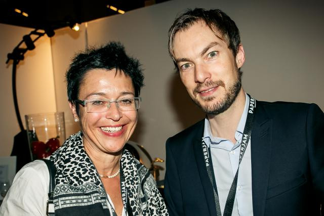 Netty Thines et Marc Haas, ancienne et nouveau président de la MarkCom. (Photo: Maison Moderne /archives)