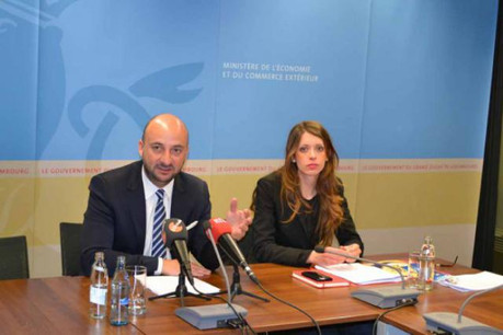 Carole Tompers (LfB) et Étienne Schneider, acteurs d'un nation branding, travail de «longue haleine». (Photo SIP)