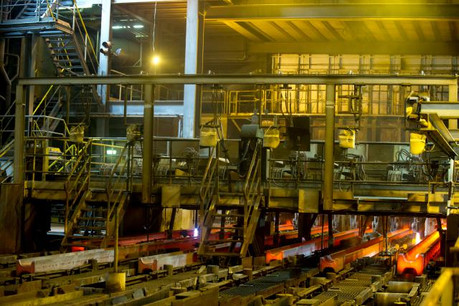 Le géant mondial tire encore profit des technologies développées par Arcelor avant la fusion: les poutrelles de Differdange et les palplanches de Belval. (Photo: Charles Caratini / archives)