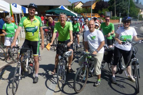 Pendant la campagne législative, les Verts avaient sorti leurs vélos sur les routes bucoliques de la vallée Mamerdall. (Photo: Blog Claude Adam)
