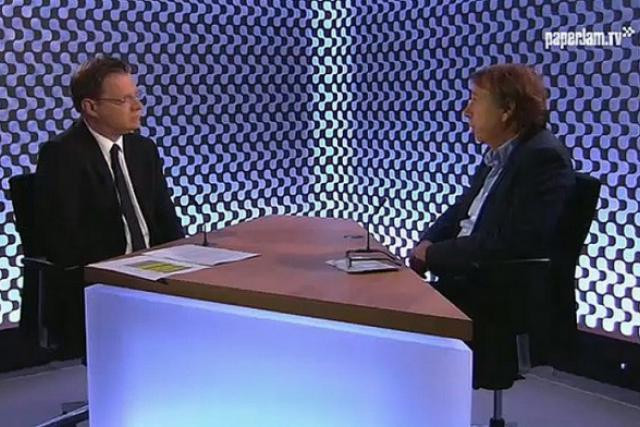 Jean-Michel Gaudron (paperJam) et l'un de ses invités Alain Berwick (RTL) ce mardi 15 novembre. (photo: paperJam.TV)