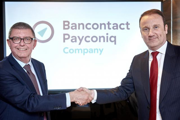 Ivo de Meersman, président du conseil d’administration de Payconiq Belgium, et Michael Anseeuw, président du conseil d’administration de Bancontact Company. (Photo: Bancontact Payconiq Company)