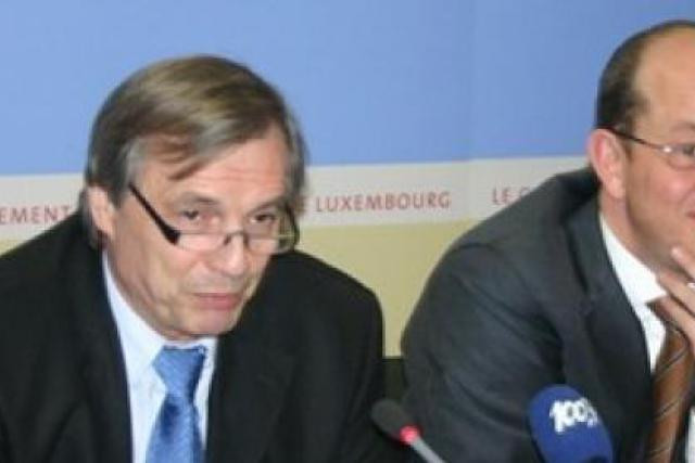 Jeannot Krecké, ministre de l’Economie et du commerce extérieur et Jean-Louis Schiltz, ministre des Communications (Photo: Ministère de l’Economie)