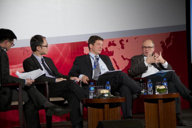 L’intérêt du Luxembourg s’est manifesté tôt. Par exemple, en novembre 2013, Nicolas Mackel, CEO de Luxembourg for Finance, était déjà à la Renminbi World Conference à Pékin. (Photo: Luxembourg for Finance / archives)