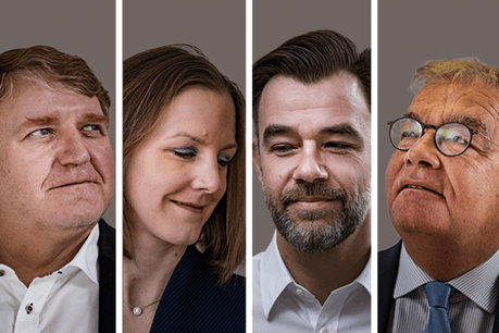 Christian Kmiotek (Déi Gréng), Joëlle Elvinger (DP), Franz Fayot (LSAP) et Laurent Mosar (CSV) (Photo: Nader Ghavami)