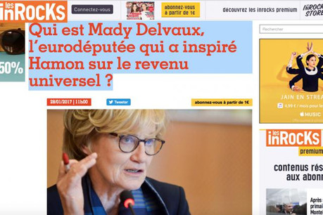 Mady Delvaux se réjouit que le débat sur le revenu universel trouve un écho via la primaire de la gauche en France. Mais elle demande que le sujet soit désormais traité sur le fond au Parlement européen. (Photo: capture d'écran)
