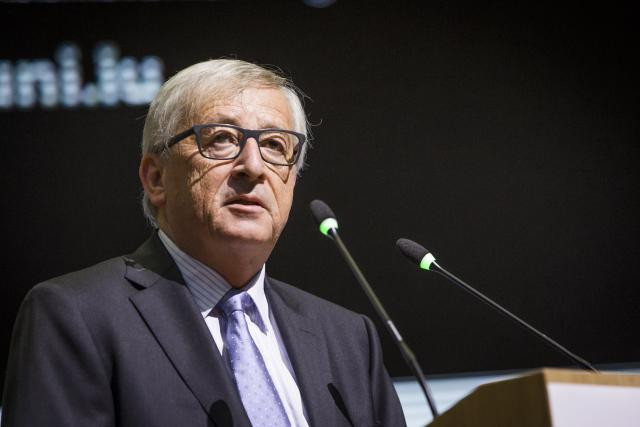 Jean-Claude Juncker a évoqué différents sujets, tels que l’indépendance de la Catalogne ou le défi démographique et environnemental. (Photo: Jan Hanrion / Maison Moderne)