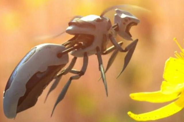 Walmart a déposé un brevet pour créer des drones capables de collecter le pollen et de le transporter d’une plante à l’autre. (Capture d'écran: Polynoid / Greenpeace / Vimeo)