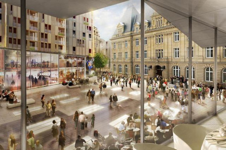 Cet espace urbain imortant sera complètement transformé. Début des travaux imminent. (Illustration: Codic)