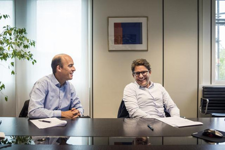 Olivier Debehogne et Pierre Clément voient Myhome comme un canal pour faciliter la vie aux acheteurs potentiels. (Photo: Mike Zenari)