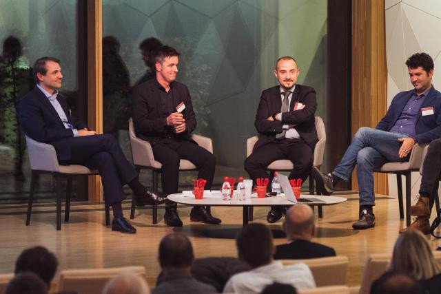 De gauche à droite, Valentin Cogels, David Biscegli, Serge Uschkaloff et Silvio Pagliani. (Photo: Sébastien Goossens)