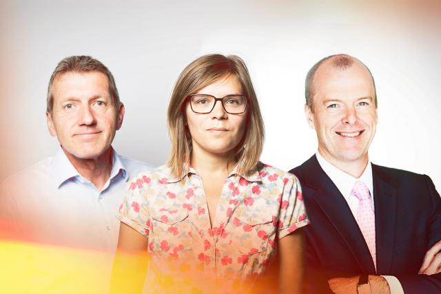 Lucien Bechtold (Mutualité de cautionnement), Cécile Sevrain (Luxembourg Business Angel Network) et Frédéric Stiernon (CarPay-Diem). (Photos: Maison Moderne et Benjamin Brolet)