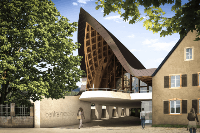 Le projet de rénovation et d’agrandissement du musée du vin à Ehnen était en discussion depuis 2013. (Illustration : Valentiny HVP Architects)