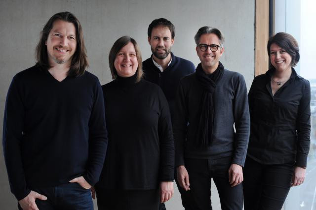 De gauche à droite: Arnaud De Meyer, Aurore Deheneffe, Dominique Bouche, Nico Steinmetz, Muriel Vervecken. (Photo: Catherine Thiry)