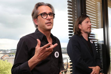 Nico Steinmetz et Arnaud de Meyer lors de l'inauguration des nouveaux bureaux. (Photos: Steinmetzdemeyer)