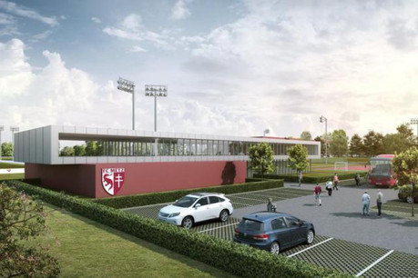 Le club de foot FC Metz investira l’ancienne base aérienne Frescaty. (Illustration: Moreno Architecture)