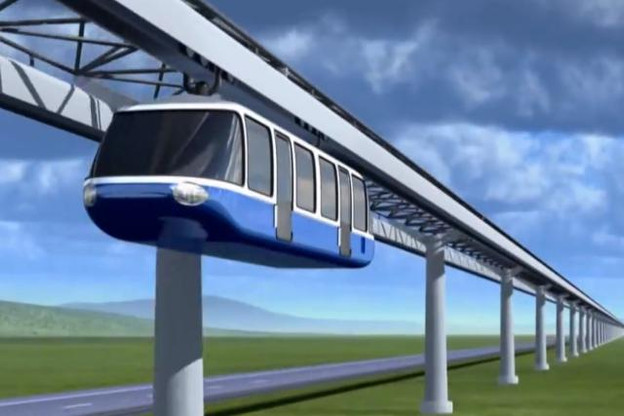 Le monorail s'implanterait au centre du terre-plein de l'autoroute. (Photo: Radio-Canada)