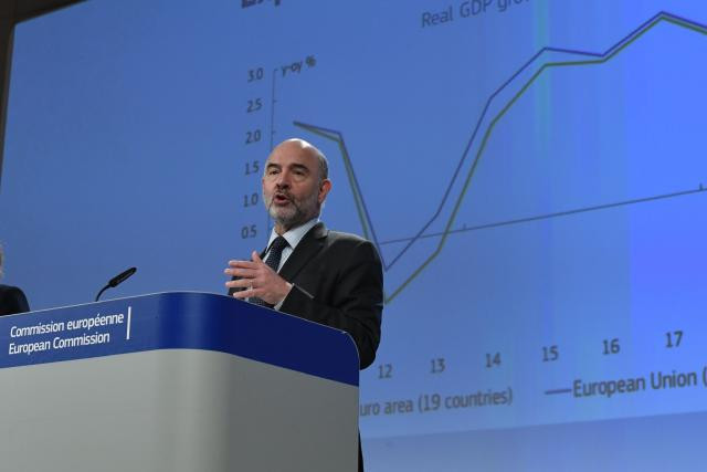 Le ralentissement devrait être plus prononcé qu’on ne le prévoyait l’automne dernier, a prévenu Pierre Moscovici. (Photo: Commission européenne / services audiovisuels)