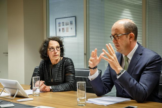 Véronique de la Bachelerie et Didier Valet dessinent ensemble l'avenir de SGBT. (Photo: Jan Henrion)