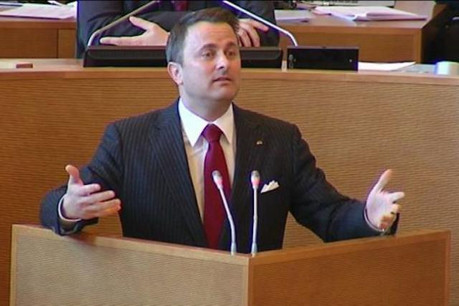 Xavier Bettel, ce mercredi à la tribune du Parlement wallon à Namur. (Photo: DR)